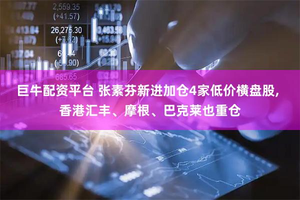 巨牛配资平台 张素芬新进加仓4家低价横盘股, 香港汇丰、摩根、巴克莱也重仓
